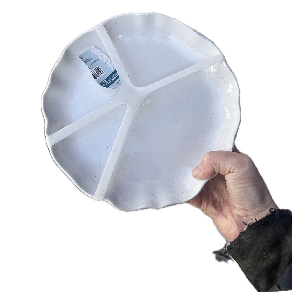 NWT!! 4 White Sturdy Plates from The Spring Shop